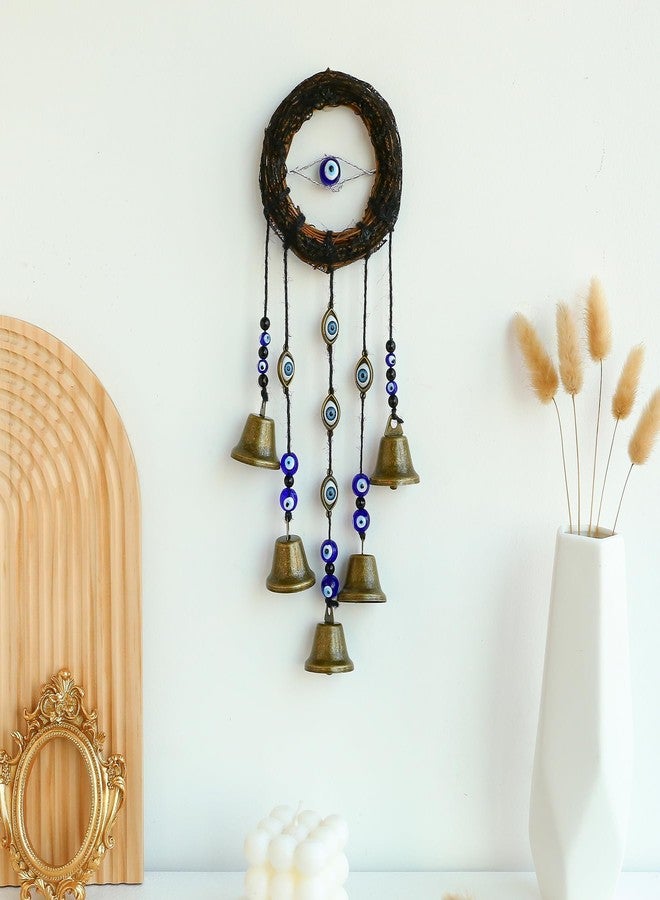 Dvehdbay Witch Bells for Door Knob Evil Eye - Witchy Home Decor, Lucky Blue Evil Eye for Home Protection, Witchy Decor Hanging Witchcraft Decorations, Witches Wind Chimes Decoration for Garden - Image 5